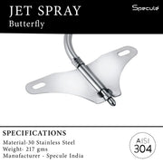Toilet Seat Butterfly Jet Spray 304-Grade Nozzle with 1 Meter Tube specules